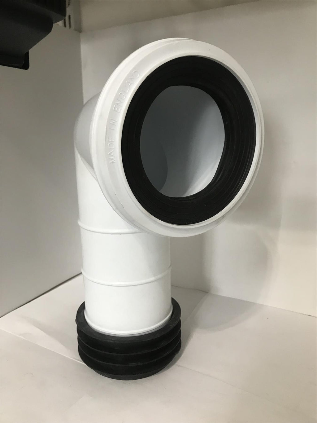 90° BEND RIGID WC PAN CONNECTOR 110mm (4") SOIL PIPE TOILET WASTE