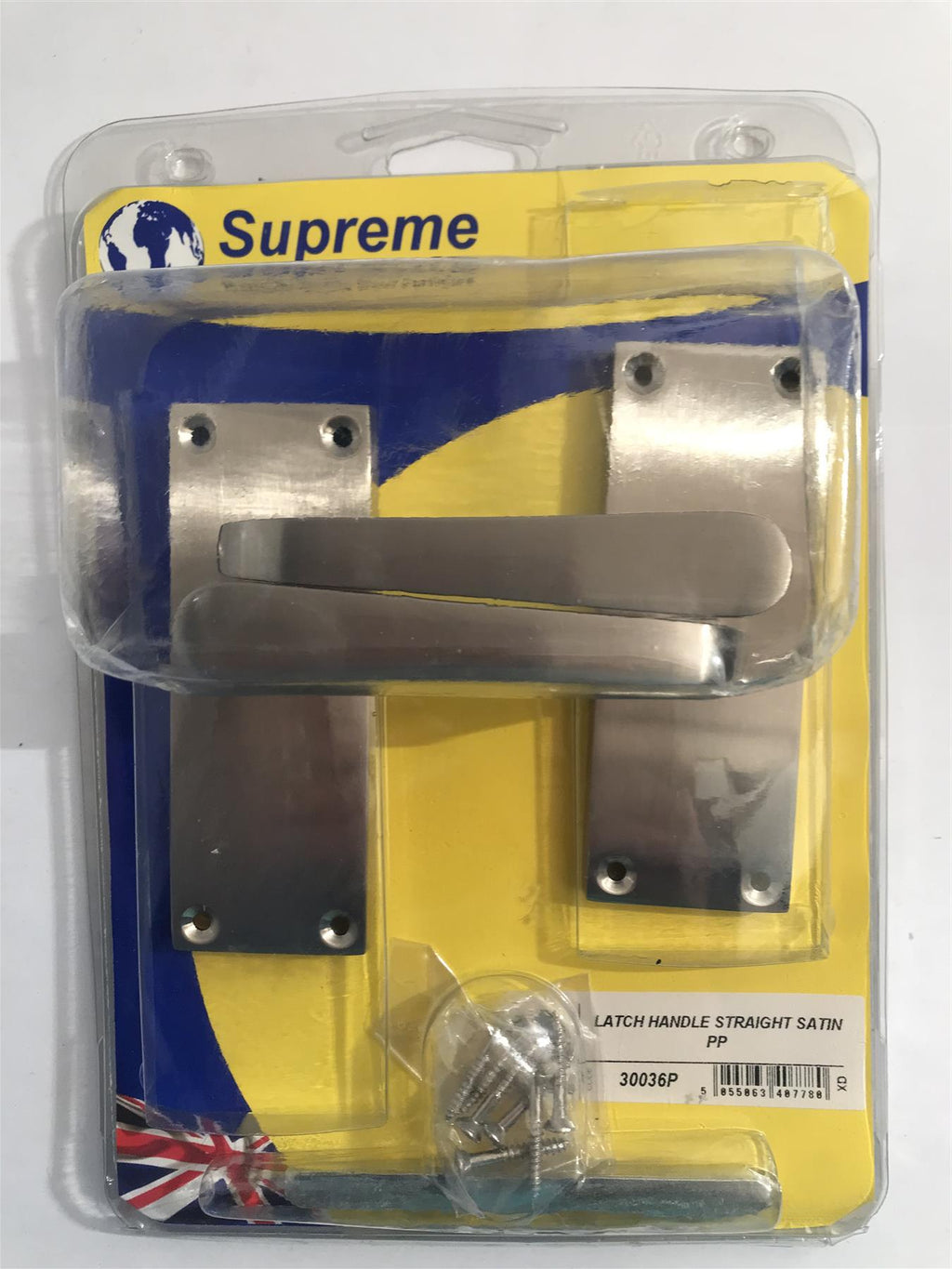 Supreme Latch Handle Straight Satin Finish  30036P