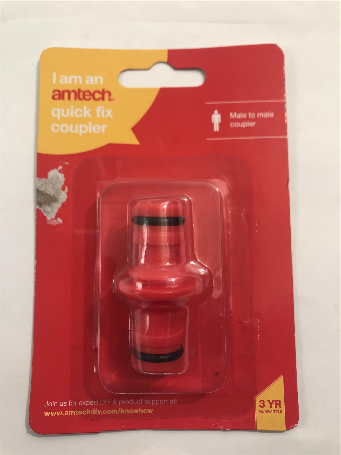 Amtech Quick Fix Male to Male Coupler   U2470
