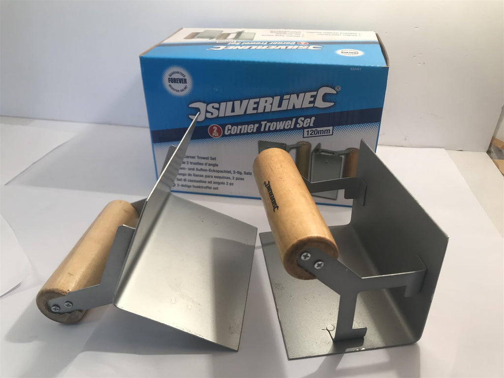 Silverline 633461 2pce Corner Trowel Set 120mm