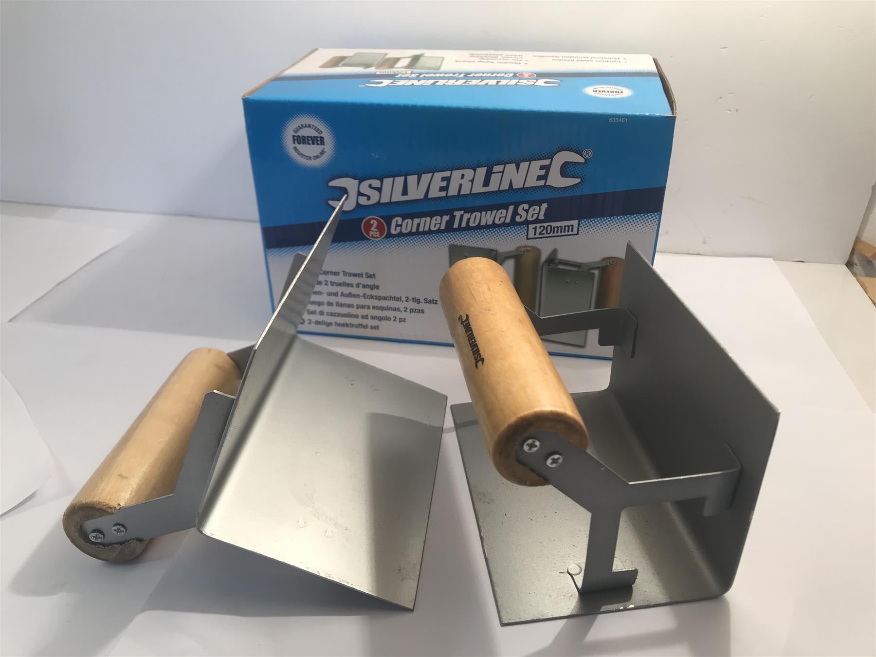 Silverline 633461 2pce Corner Trowel Set 120mm