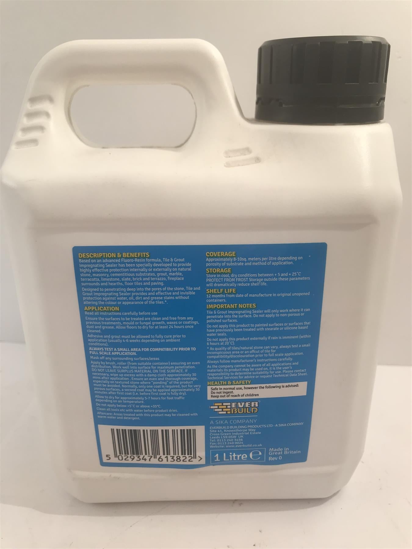 Everbuild Tile & Grout Impregnating Sealer 1 Litre