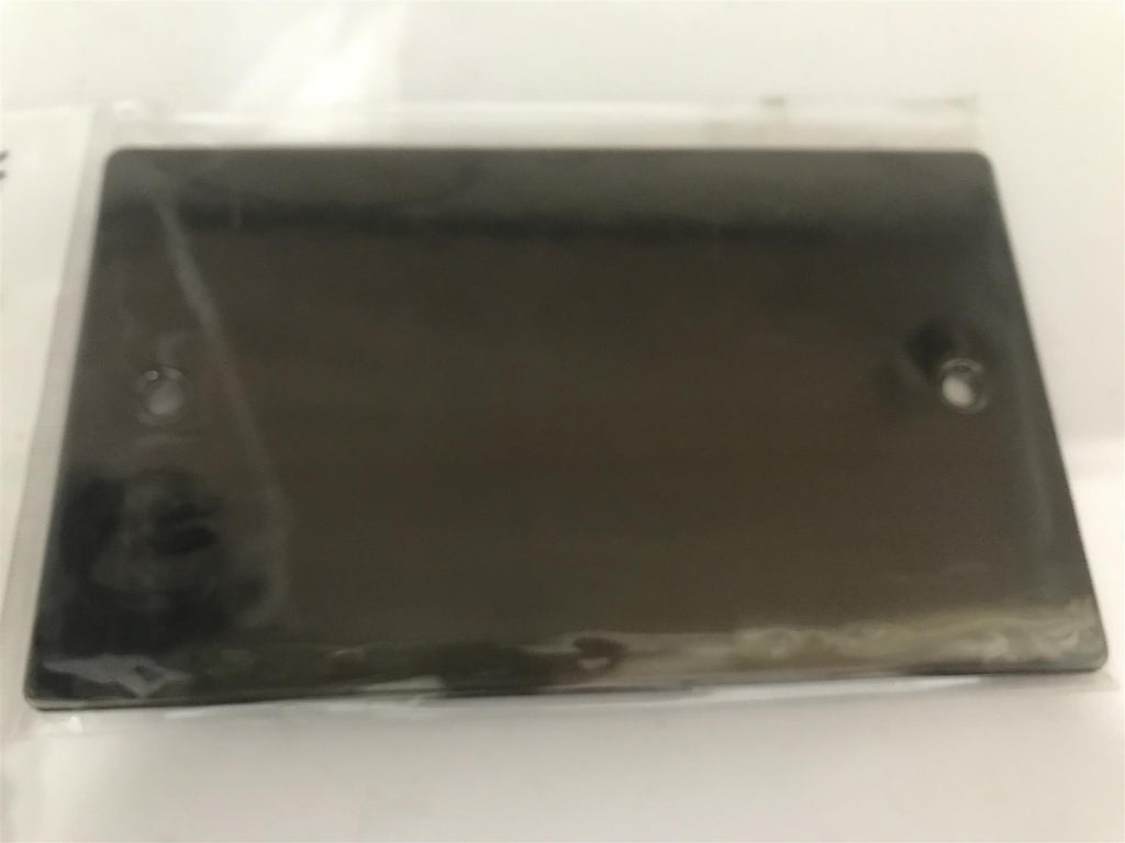 2 Gang Blank Plate Black