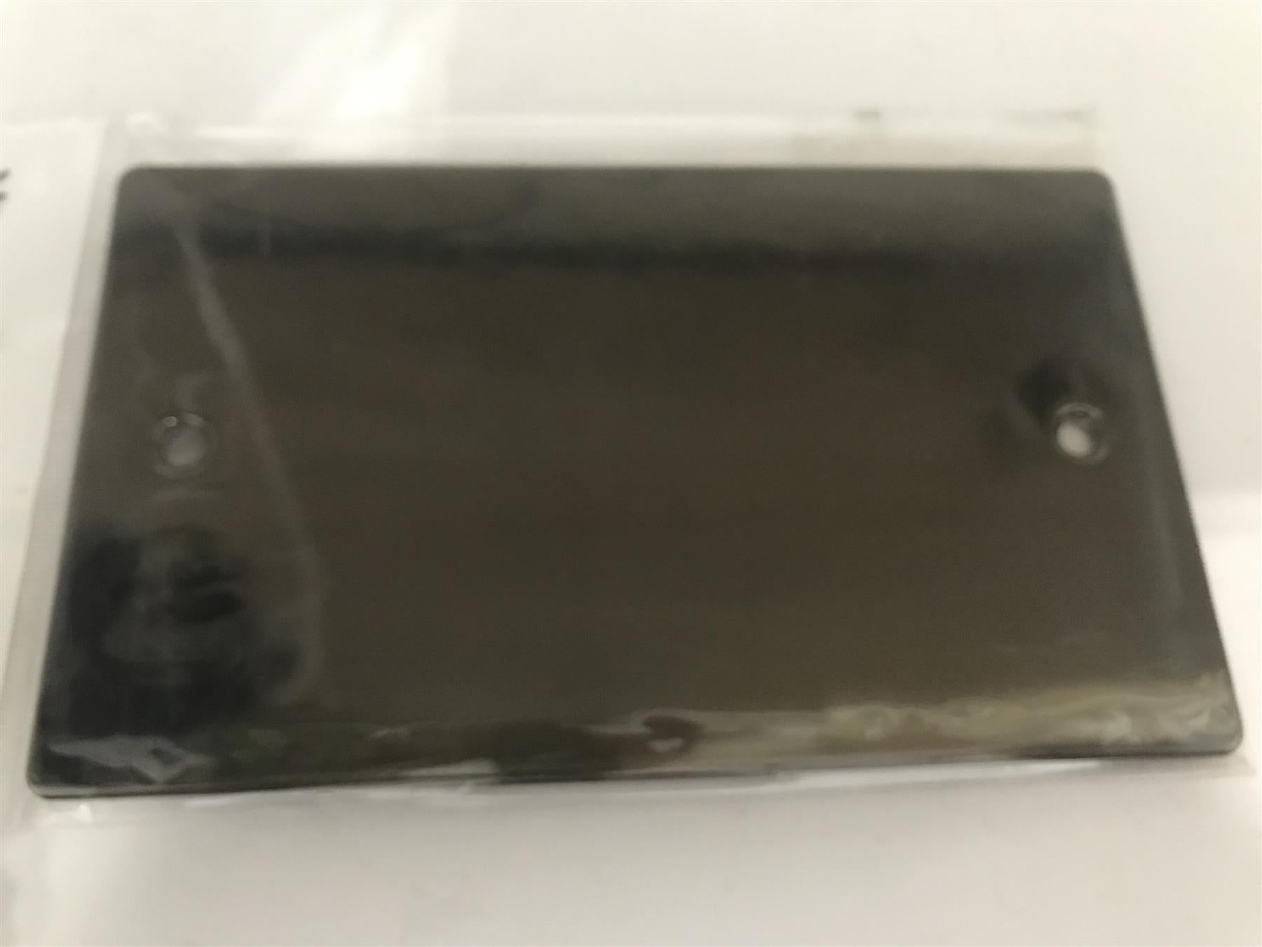 2 Gang Blank Plate Black