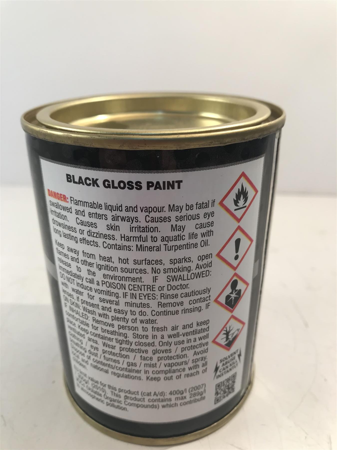 Jet Black Gloss Finish Quick Drying Paint 300ml