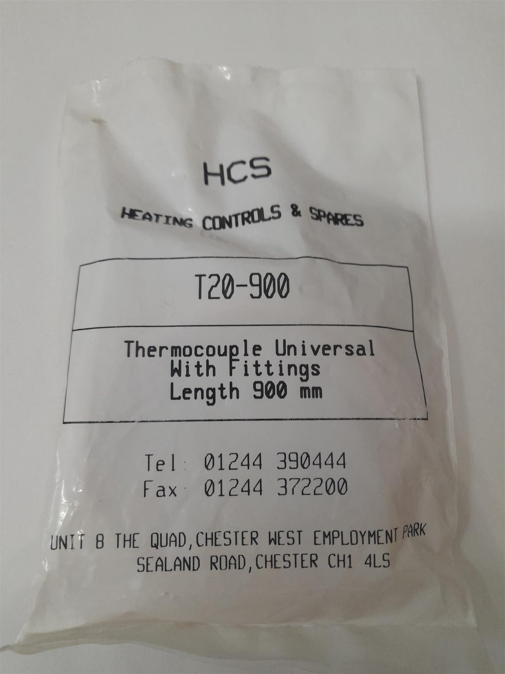HCS T20-900 Thermocouple Universal With Fittings 900MM Length