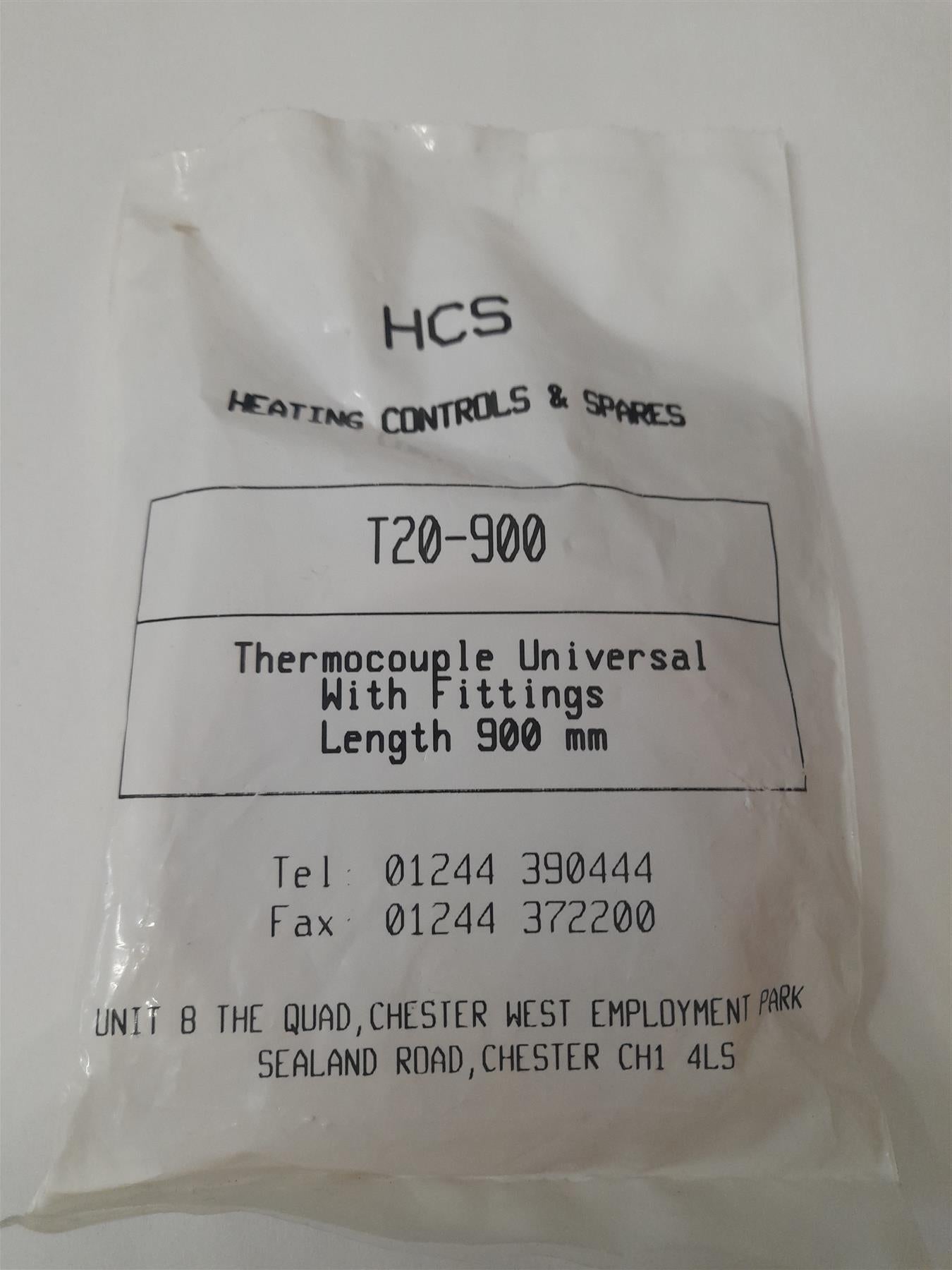 HCS T20-900 Thermocouple Universal With Fittings 900MM Length