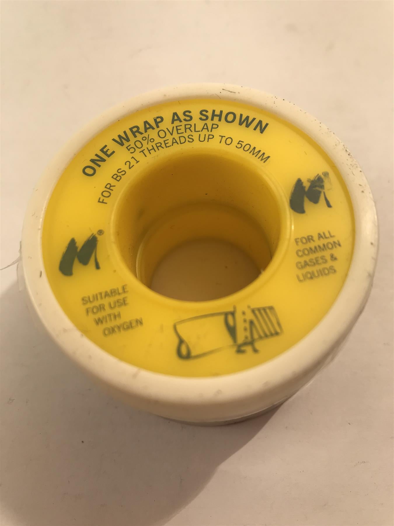 High Density P.T.F.E. Tape Threads up to  50mm