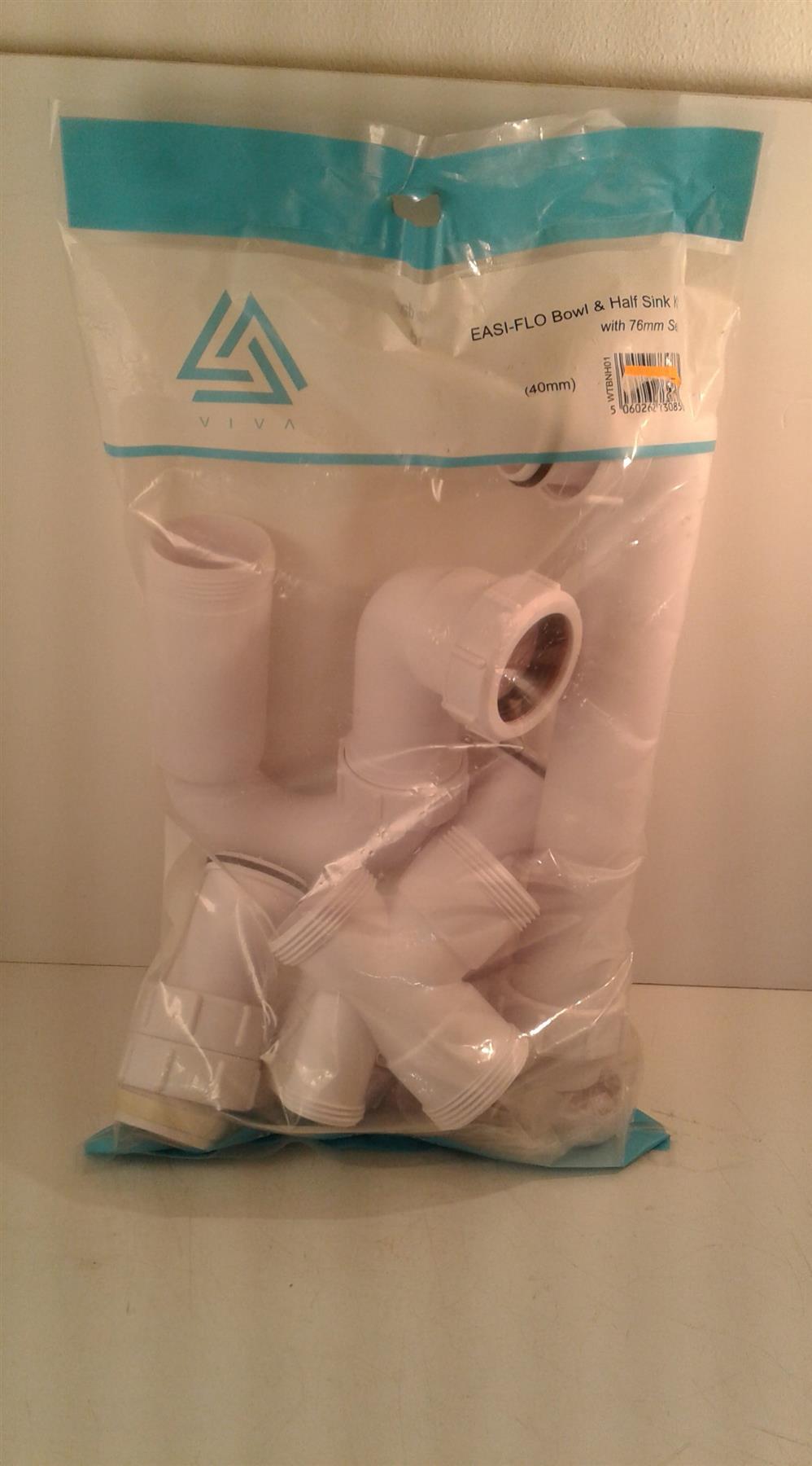 VIVA EASI-FLO BOWL & HALF SINK FIT WITH 76MM SEAL WTBNH01