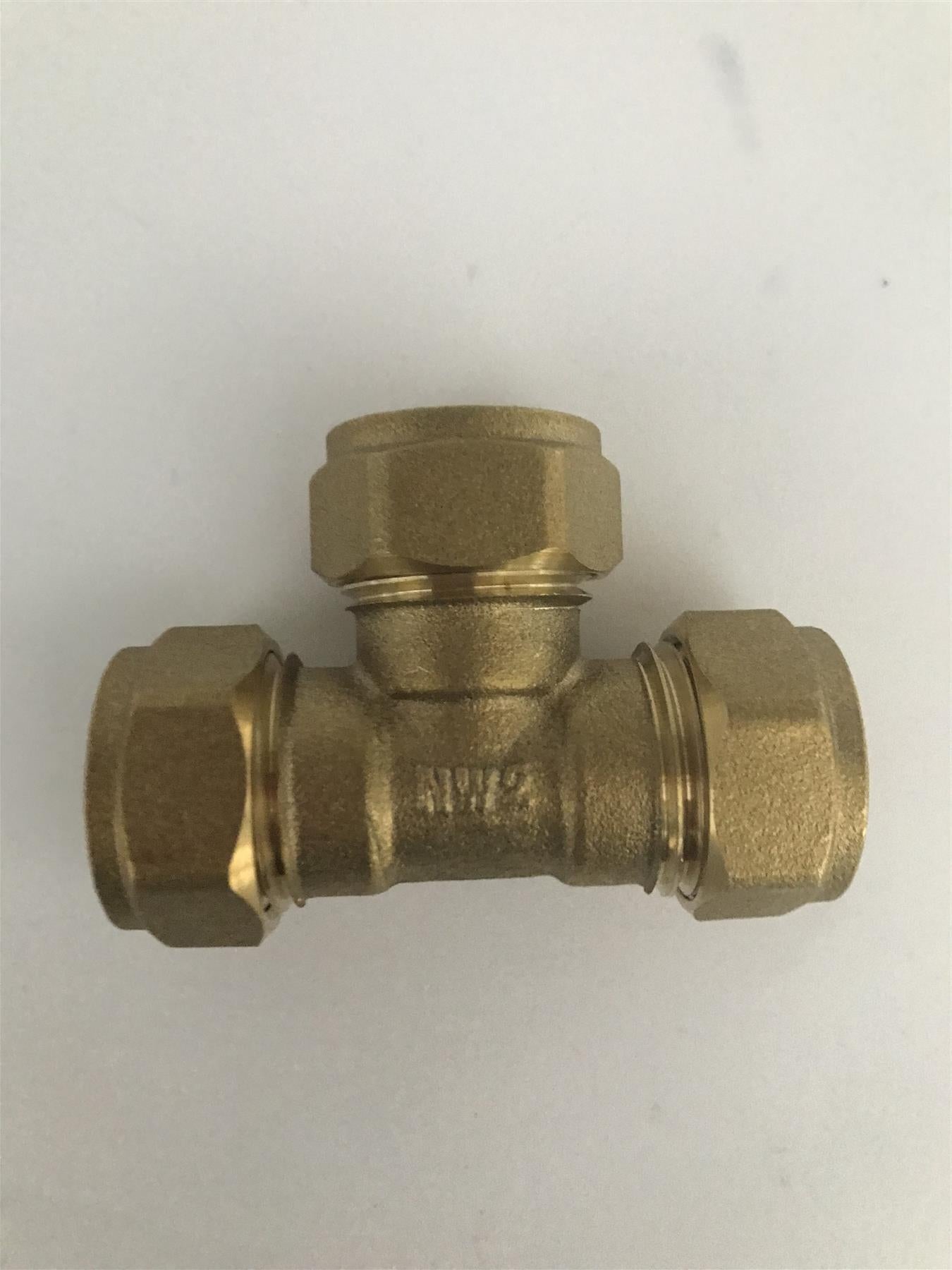 Navigator Brass 15mm Equal Tee Compression