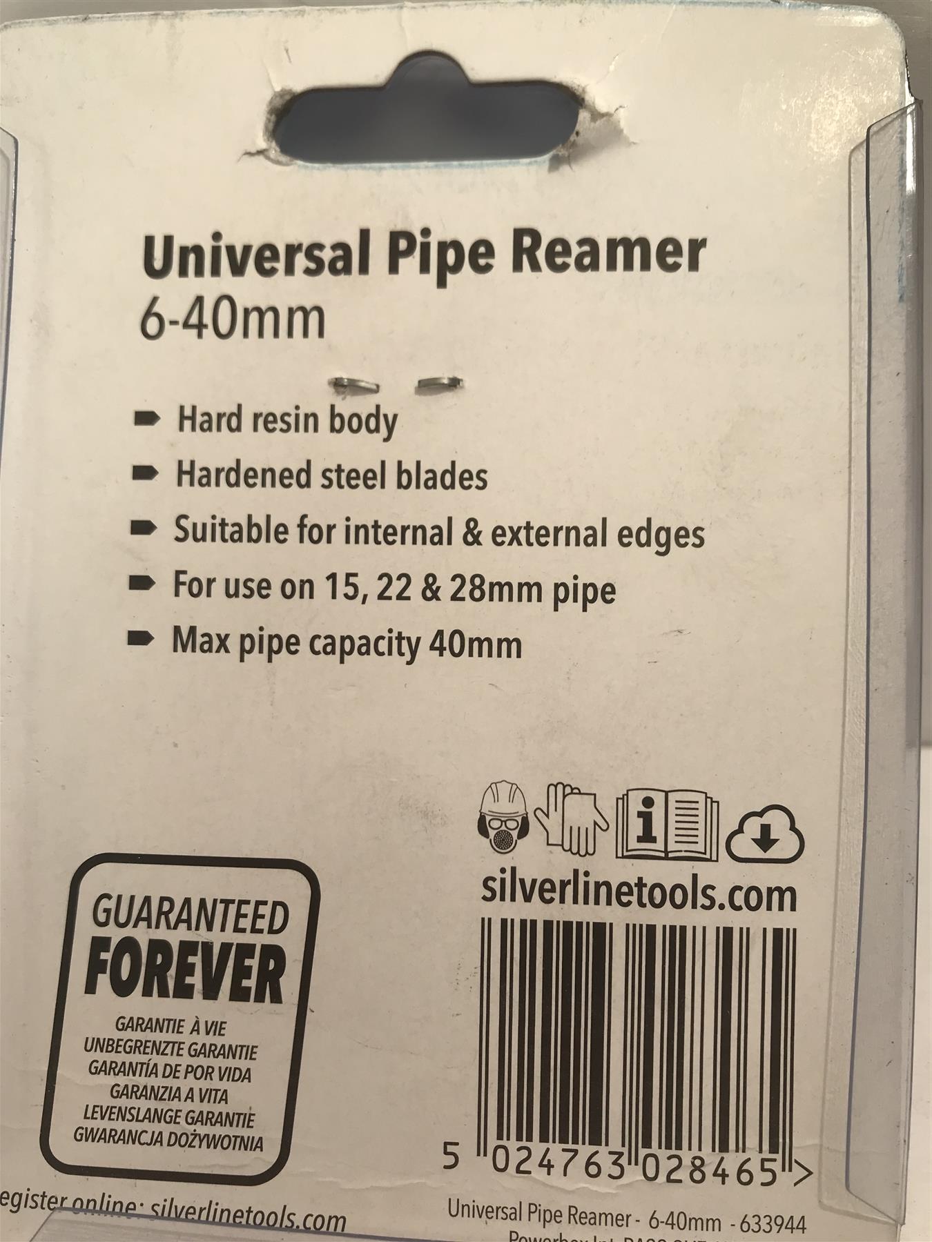 Silverline Universal Pipe Reamer 6-40mm  633944