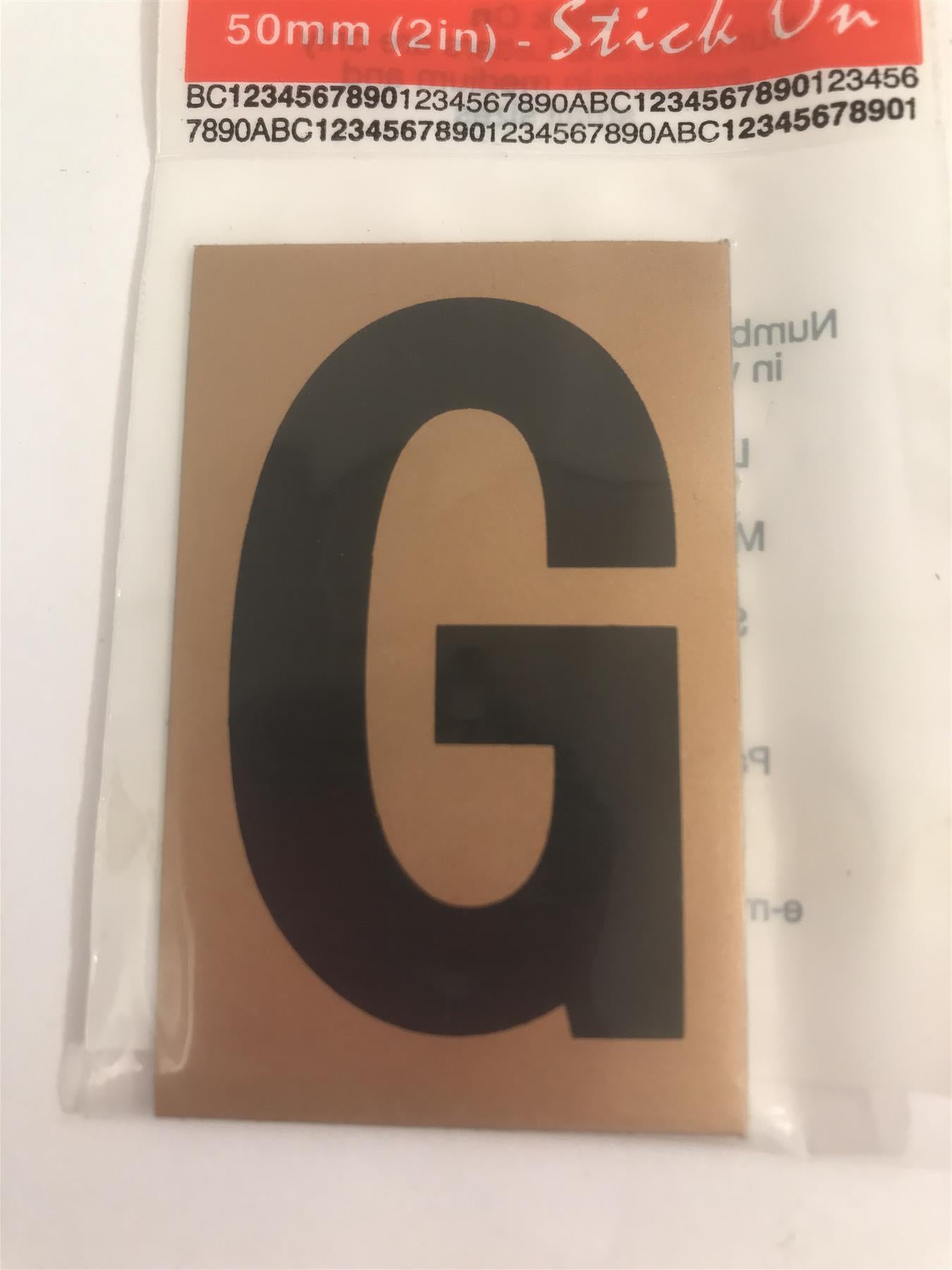Best Gold/Black Letter G Self Adhesive 1" x 2"