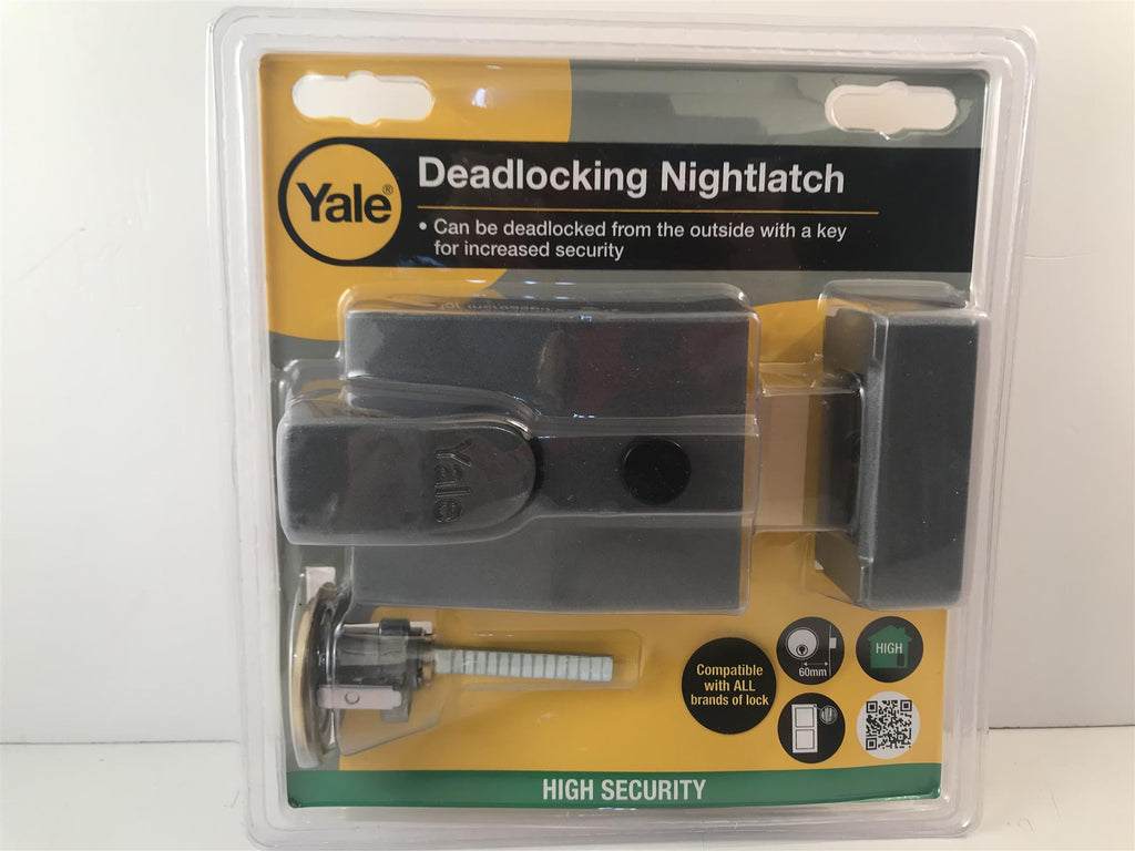 Yale P-89-DMG-PB-60 Yale Deadlocking Nightlatch, 60 mm, with 2 KEYS + cyldr
