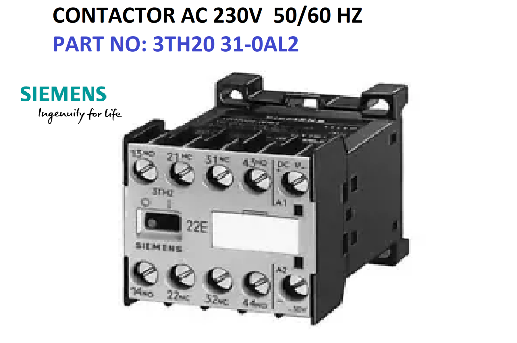 NEW SIEMENS CONTACTOR 3TH20 31-OAL2 3TH2031-OAL2