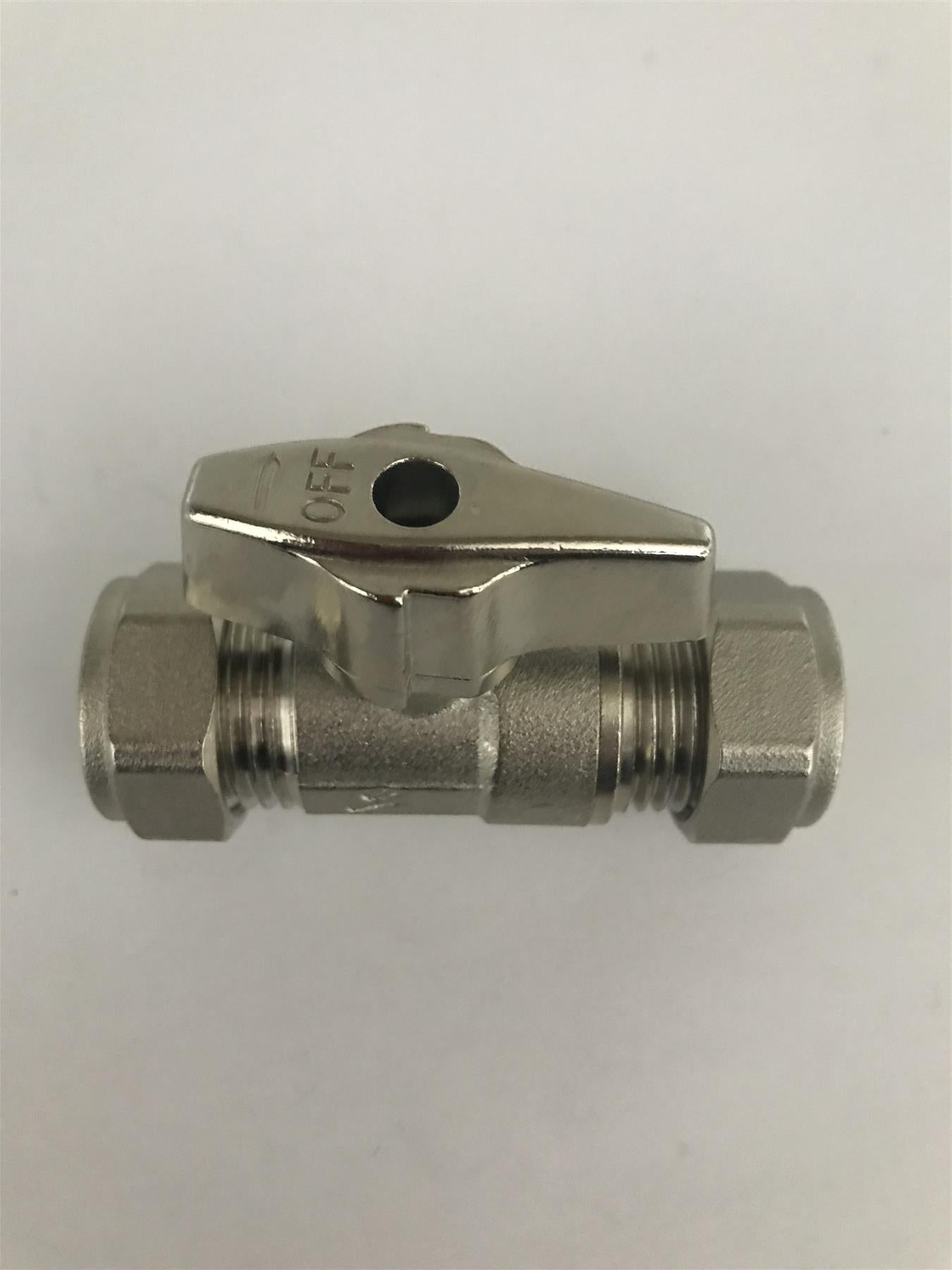15mm Full Bore Isolating Valve with Butterfly On/Off Handle