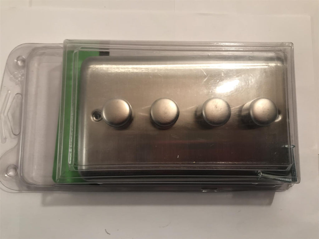 Specialist 4 Gang Dimmer Switch Brushed Chrome SEMS44