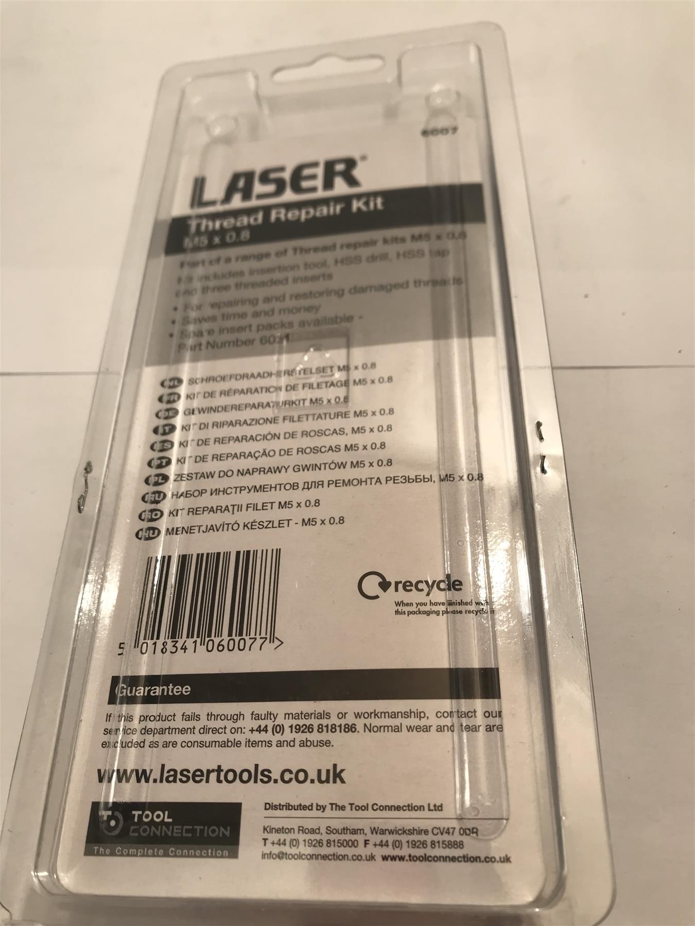 Laser Thread Repair Kit M5 x 0.8  6007