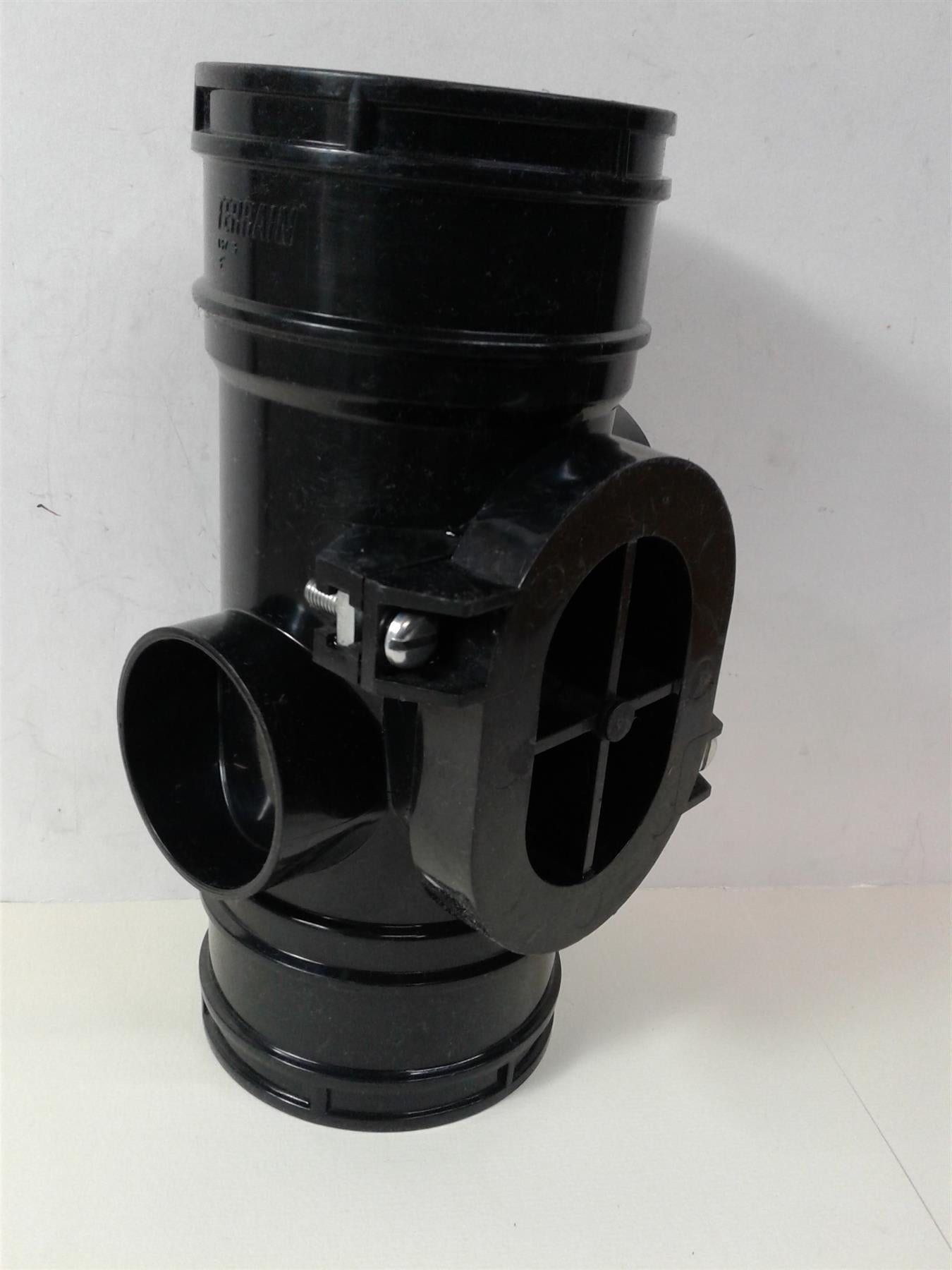 NEW Terrain 3" Access Soil Pipe Connector 82mm 2 Boss Horns 137.3 BLACK