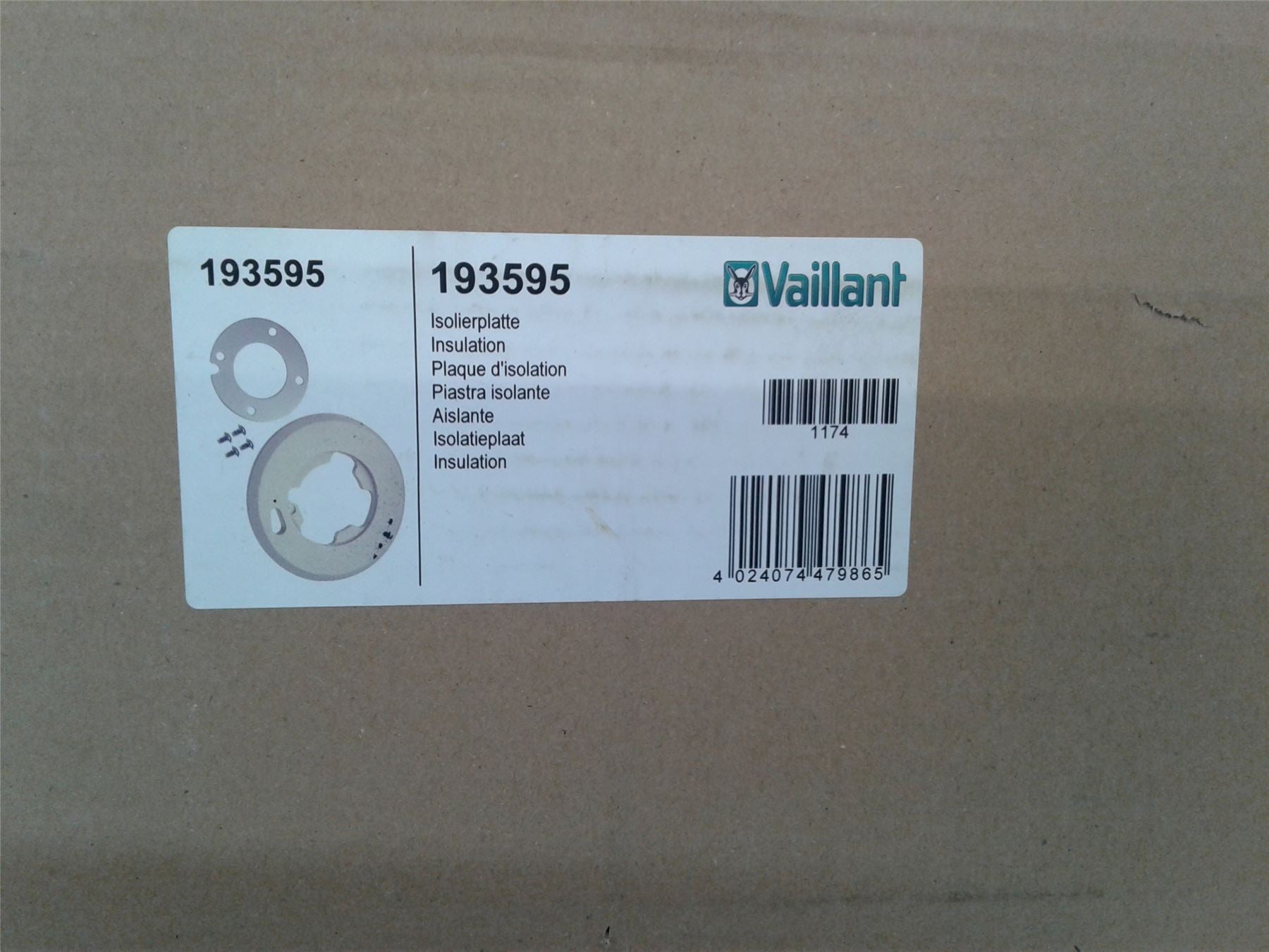 NEW Vaillant EcoTec Plus 824 831 837 937 Boiler Heat Exchanger Insulation 193595