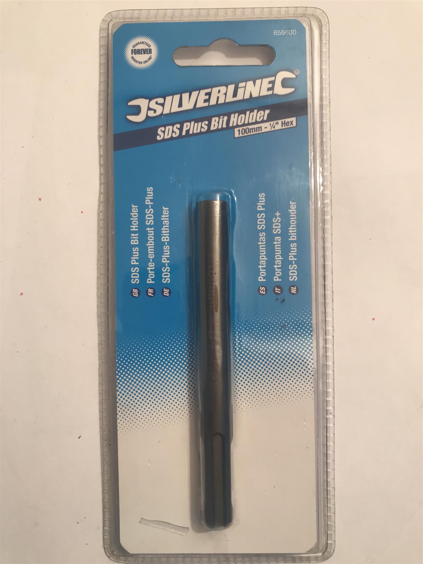 Silverline SDS Plus Bit Holder 100mm, 1/4" Hex  656600