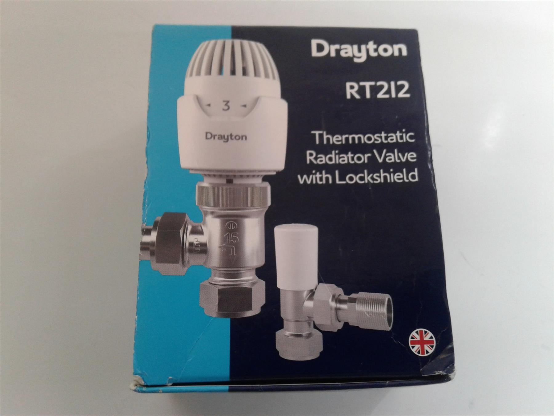 New Drayton RT212 Thermostatic Radiator Valve With Lockshield 08 08 260