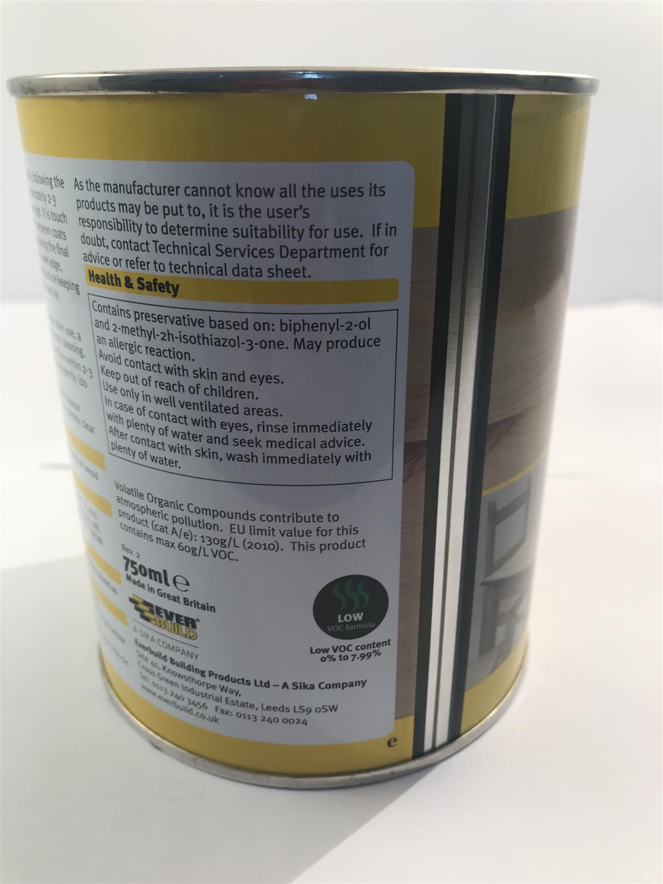 EVERBUILD QUICK DRYING VARNISH WOOD 750ML QUICK DRY SATIN
