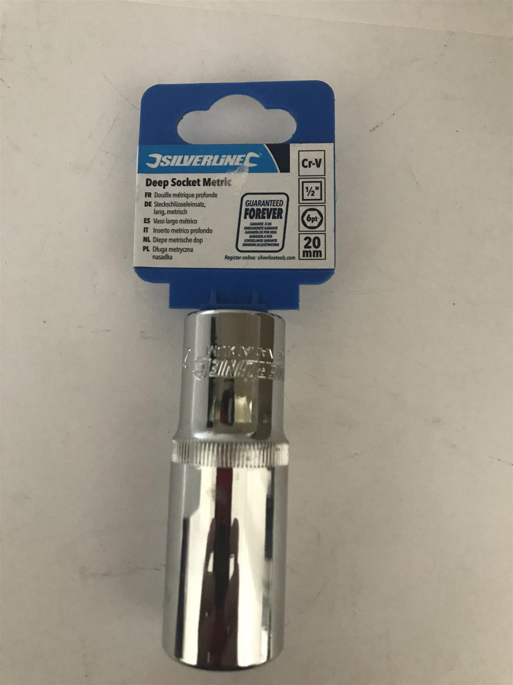 Silverline 1/2" Deep Drive Metric Socket 20mm  117659