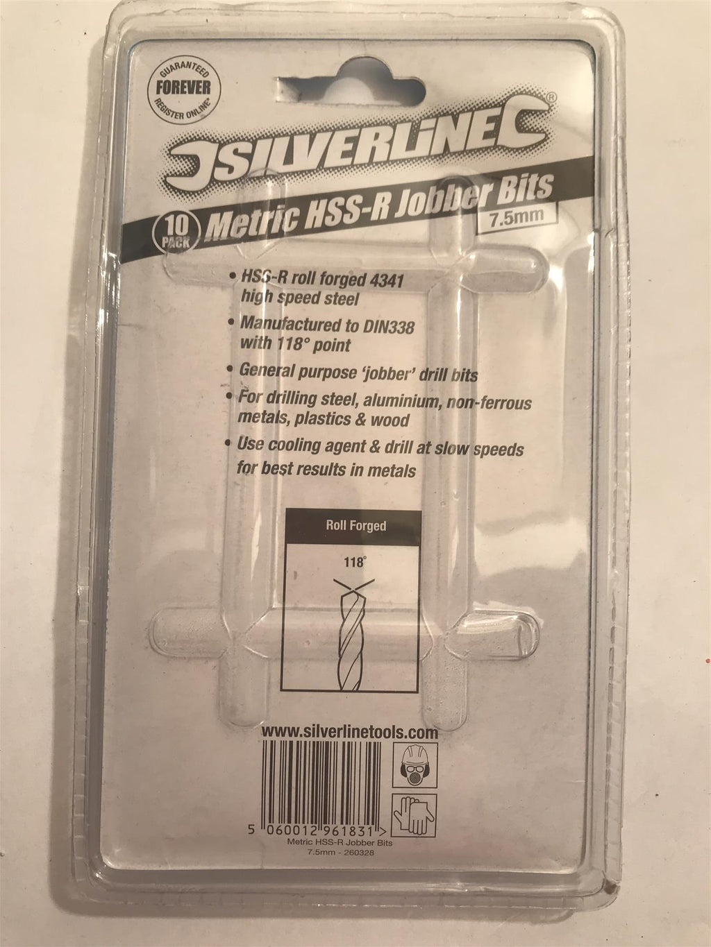 Silverline Metric HSS-R Jobber Bits 7.5mm (10 Pack)  260328