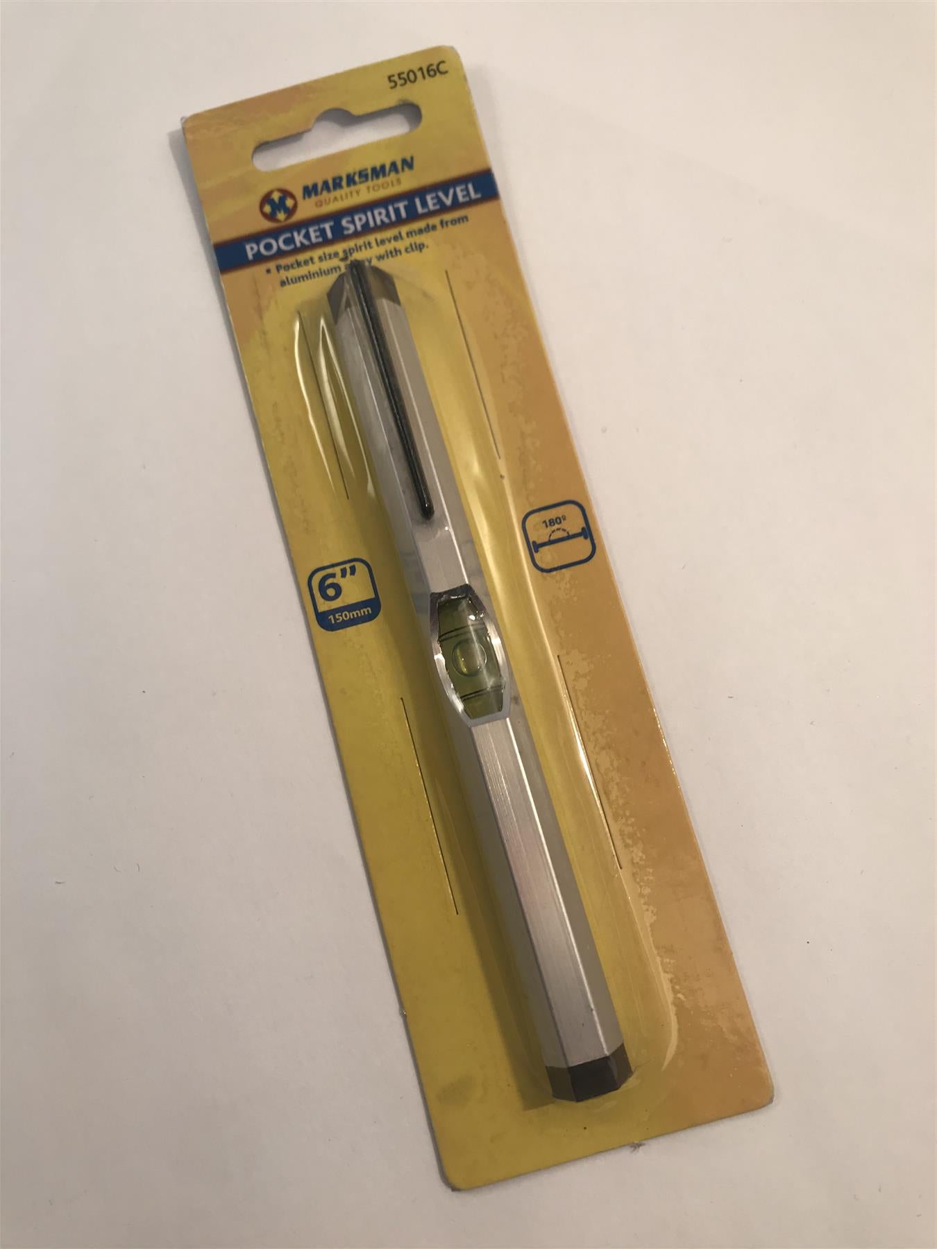 6" PEN SIZE MINI POCKET SPIRIT LEVEL ALUMINIUM LIGHT HANDY TOOL CLIP