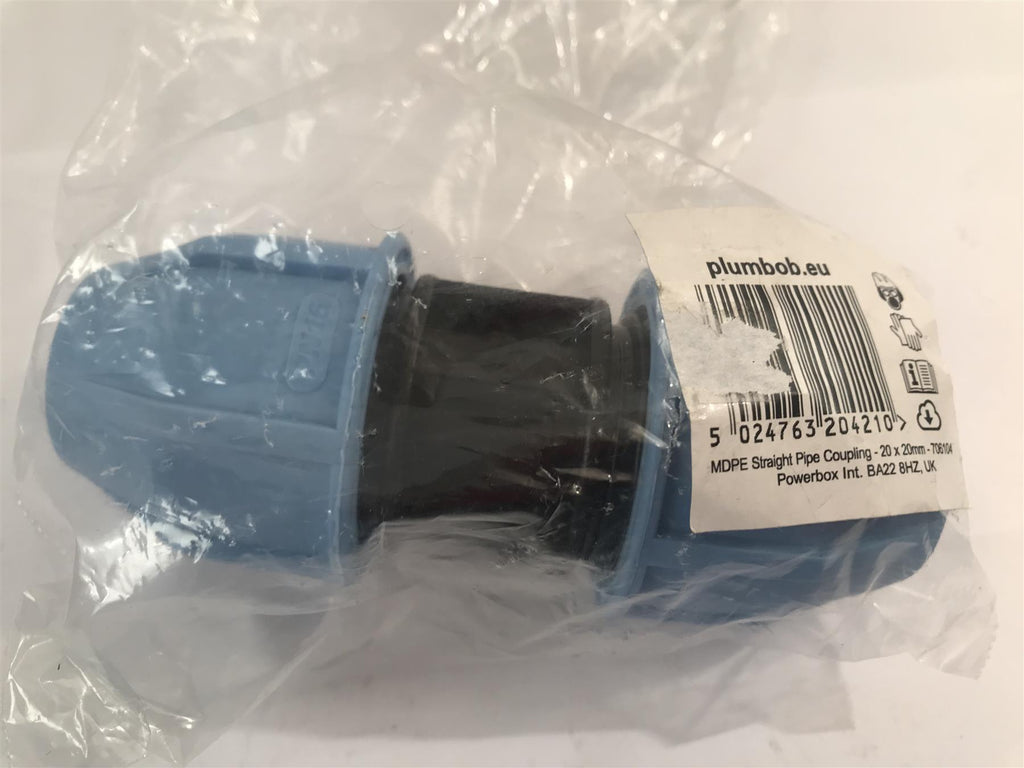 MDPE Straight Pipe Coupling 20 x 20mm  706104