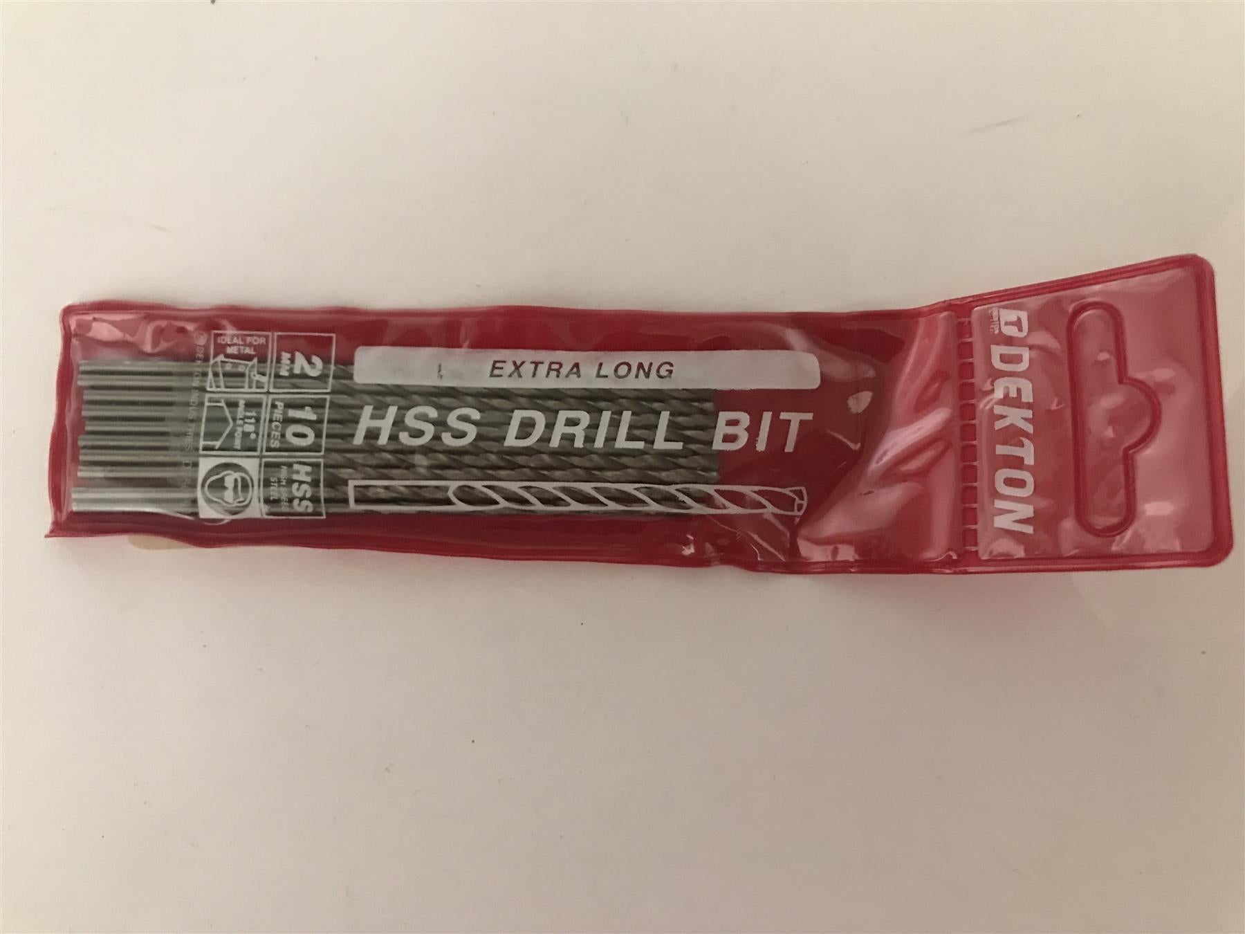 Dekton Extra Long HSS Drill Bit 2mm 10 Pack