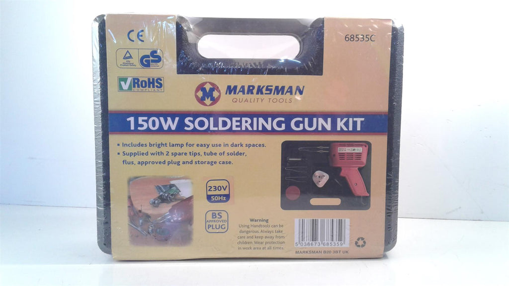NEW 150W SOLDERING GUN KIT IN CASE BRIGHT LAMP 230V ELECTRICAL TOOLS