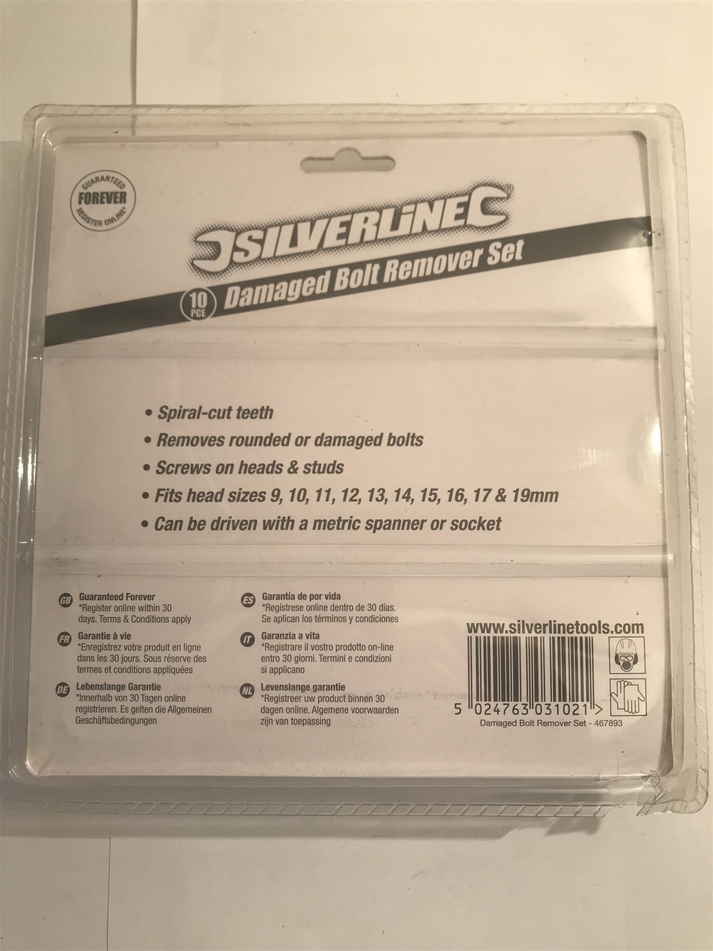 Silverline 10pc Damaged Bolt Remover Set  467893
