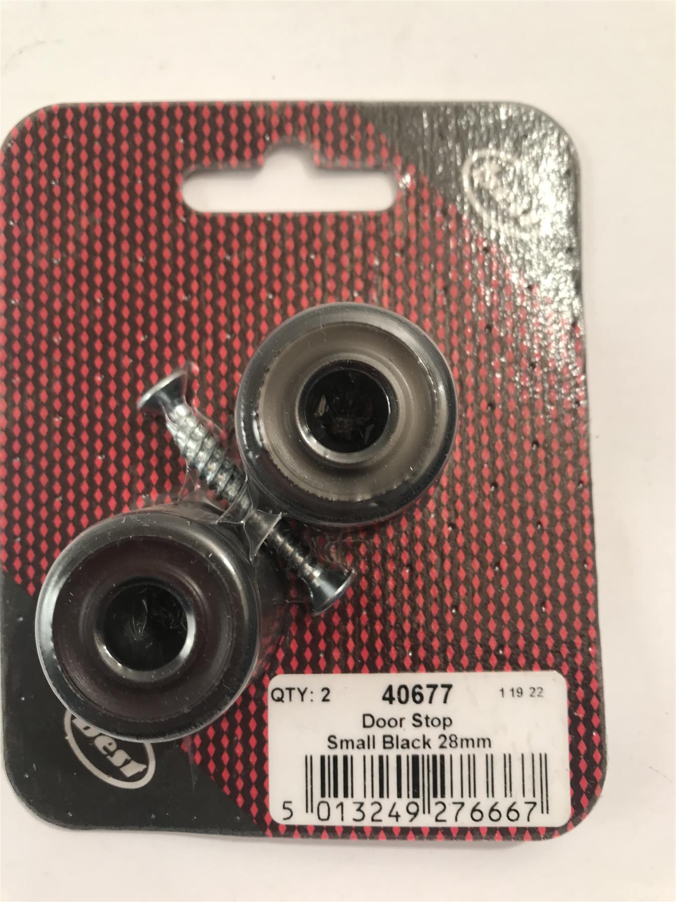 Best Door Stop Small Black 28mm (2 Pack)  40677