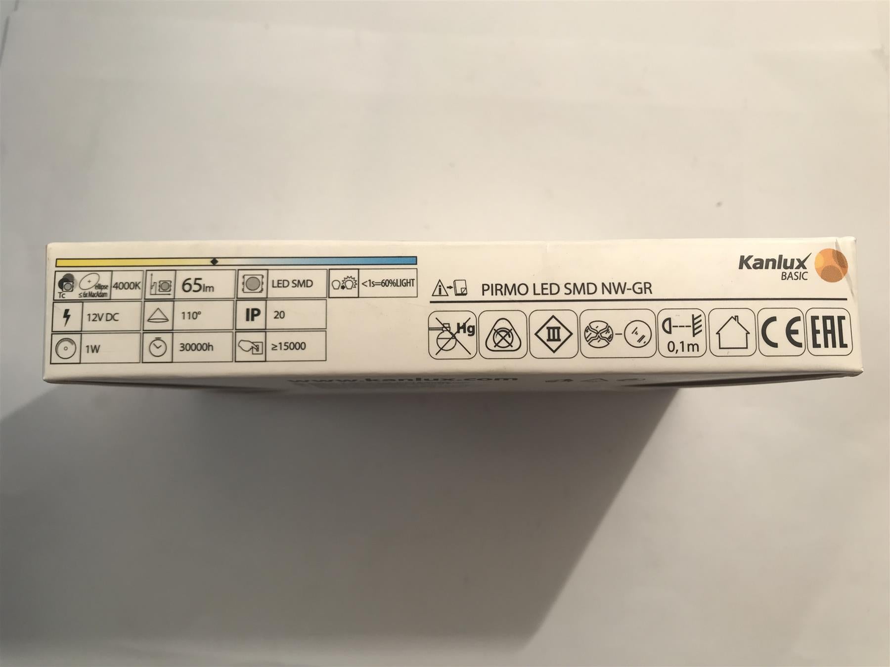Kanlux Pirmo LED SMD NW-GR 1W 65lm Fitting 23710