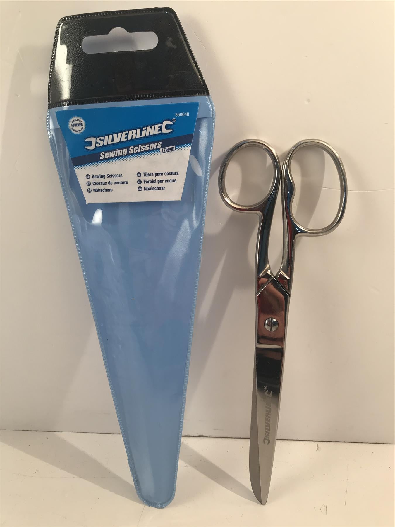 Silverline Stainless Steel Sewing Scissors 175mm  860648