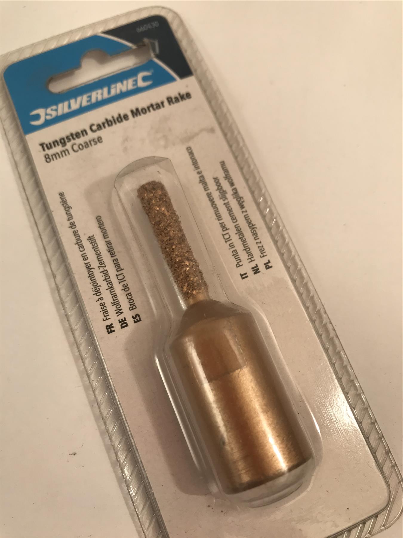 Silverline Tungsten Carbide Mortar Rake 8mm Coarse
