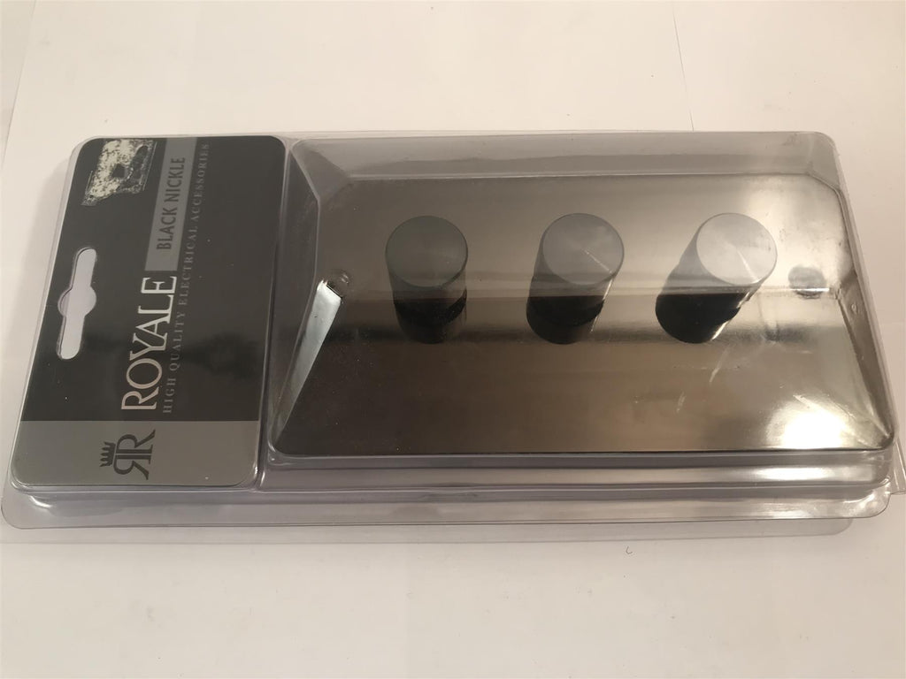 Royale 3 Gang 2 Way Dimmer Switch Black Nickle  NBFP15/2W