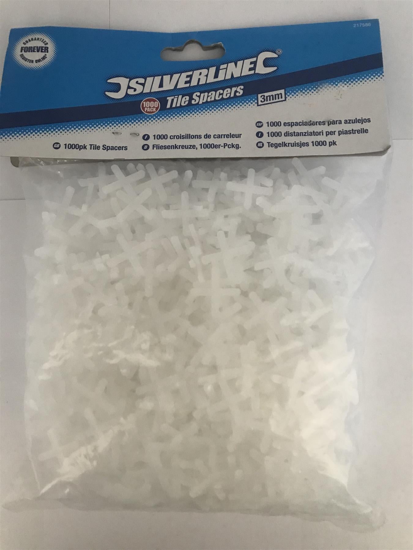 Silverline 3mm Tile Spacers  (1000 Pk) 217586