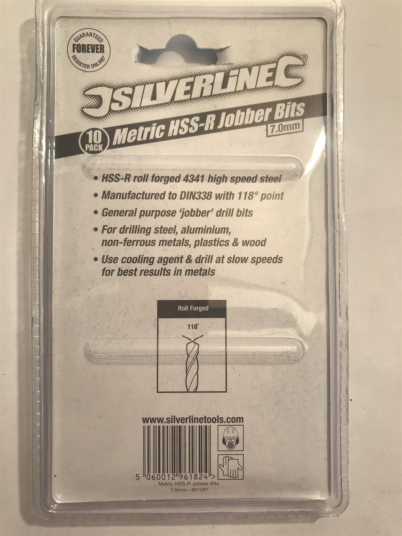 Silverline Metric HSS-R Jobber Bits 7.0mm (10 Pack)  801287