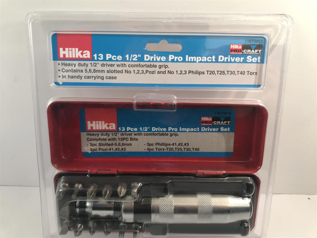 Hilka 13pc 1/2" Drive Pro Impact Driver Set 11670013