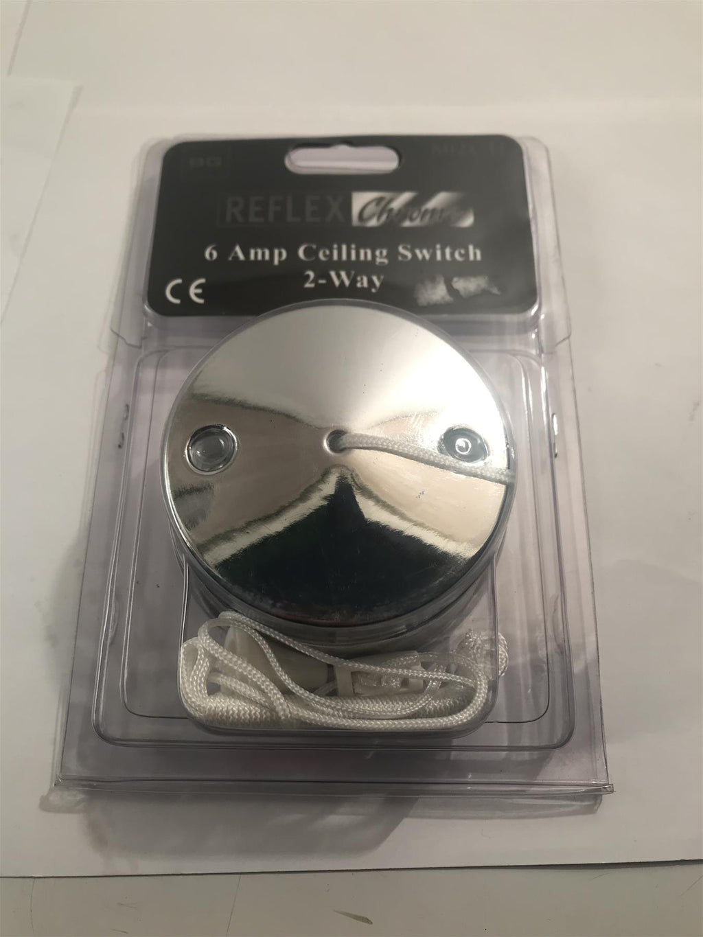 BG Chrome Effect 6 Amp Ceiling Switch 2 Way  802CH-01