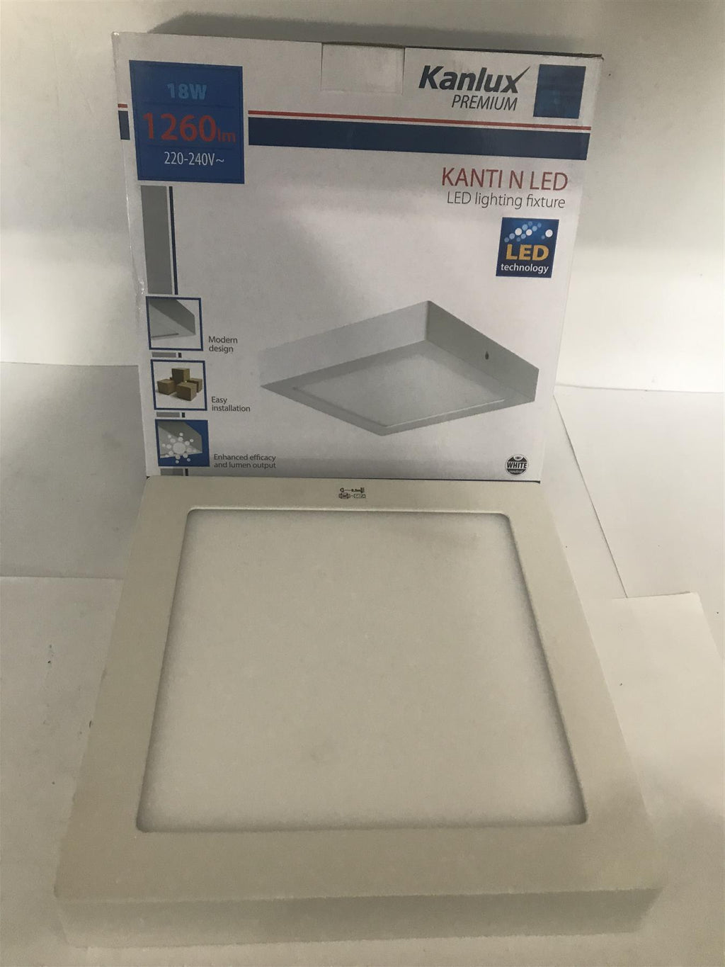 Kanlux KANTI N LED 18W-NW (White) 1200lm LED Lighting Fixture  (Square)  25851
