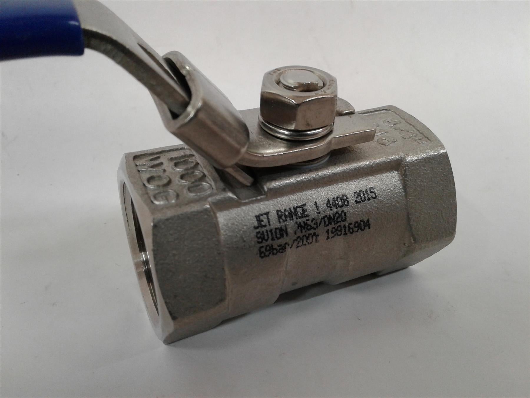 New Jet Range 2 Way Stainless Steel Ball Valve water gas 316 1000 WOG 3/4"