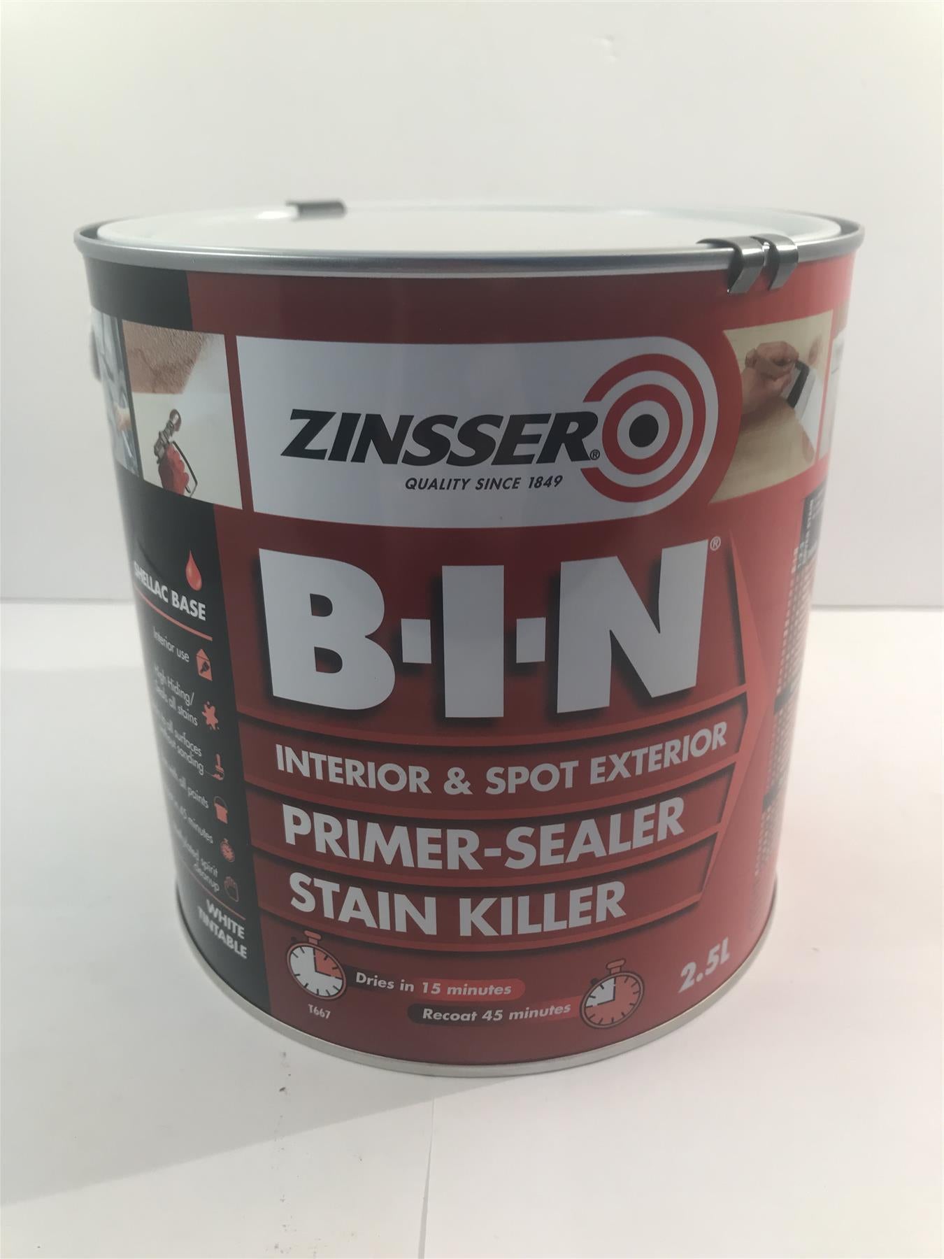 Zinsser B-I-N Primer Sealer and Stain Killer 2.5 litre