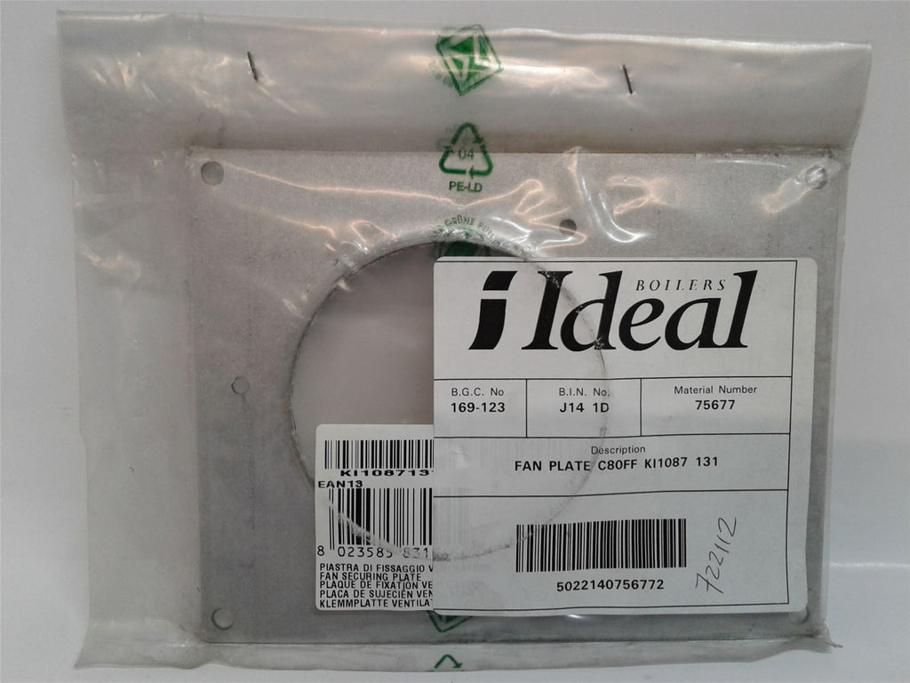 NEW IDEAL 75677 FAN PLATE C80FF KI1087 131