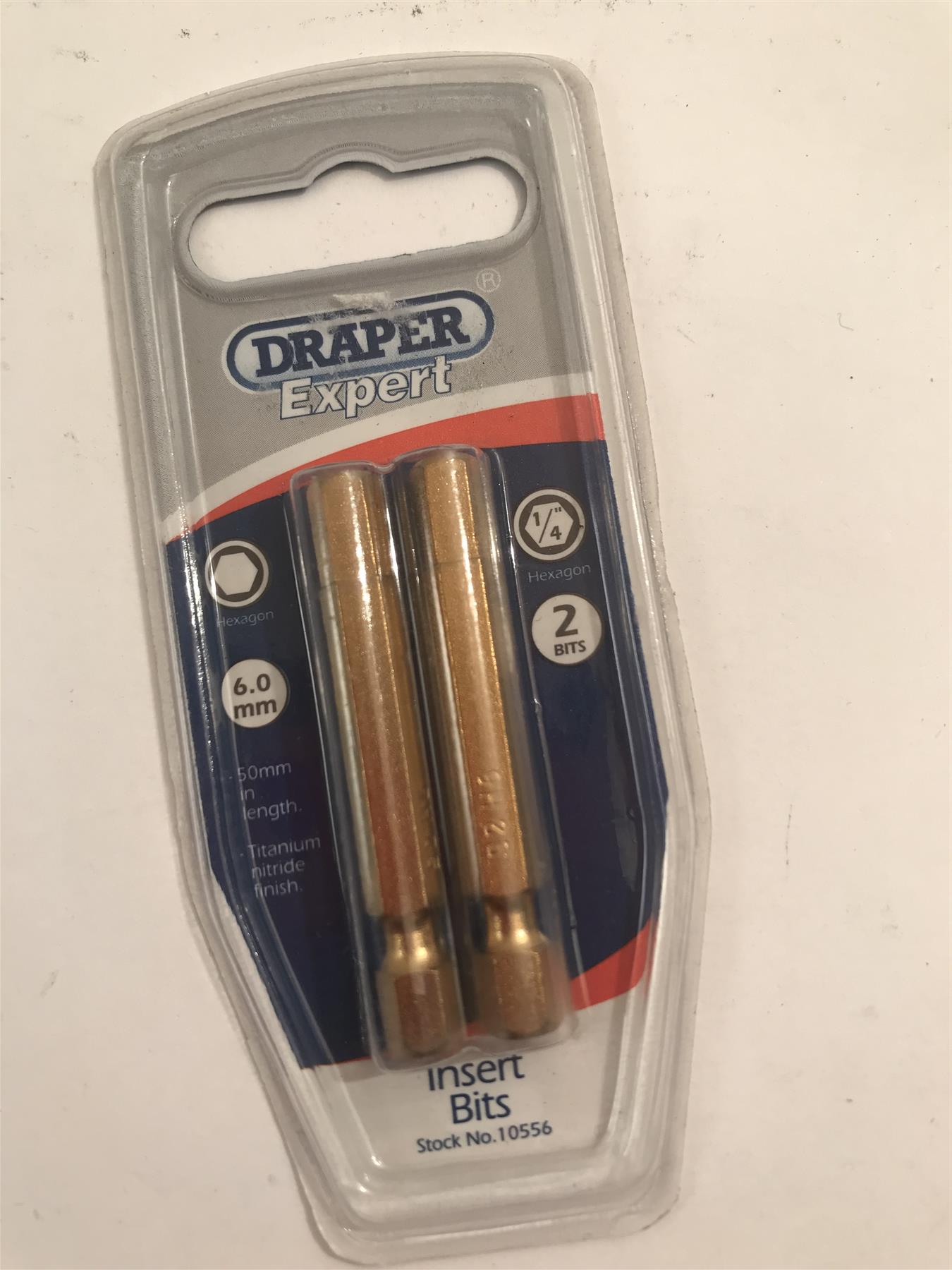 Draper Expert 1.5mm 6mm Hexagon Insert Bits (2 Pack) 10556