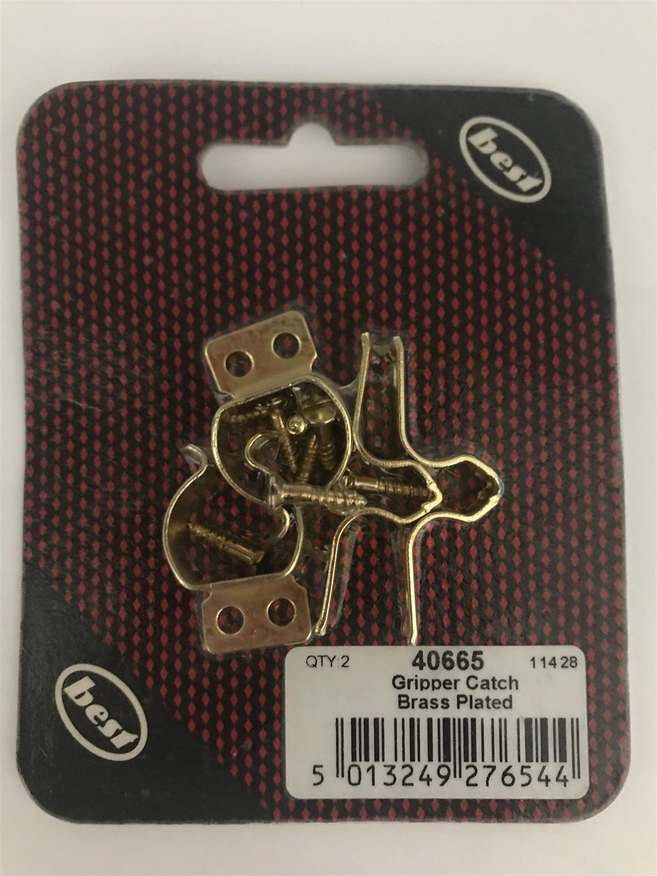 Best Gripper Catch Brass Plated (2 Pk) 40665