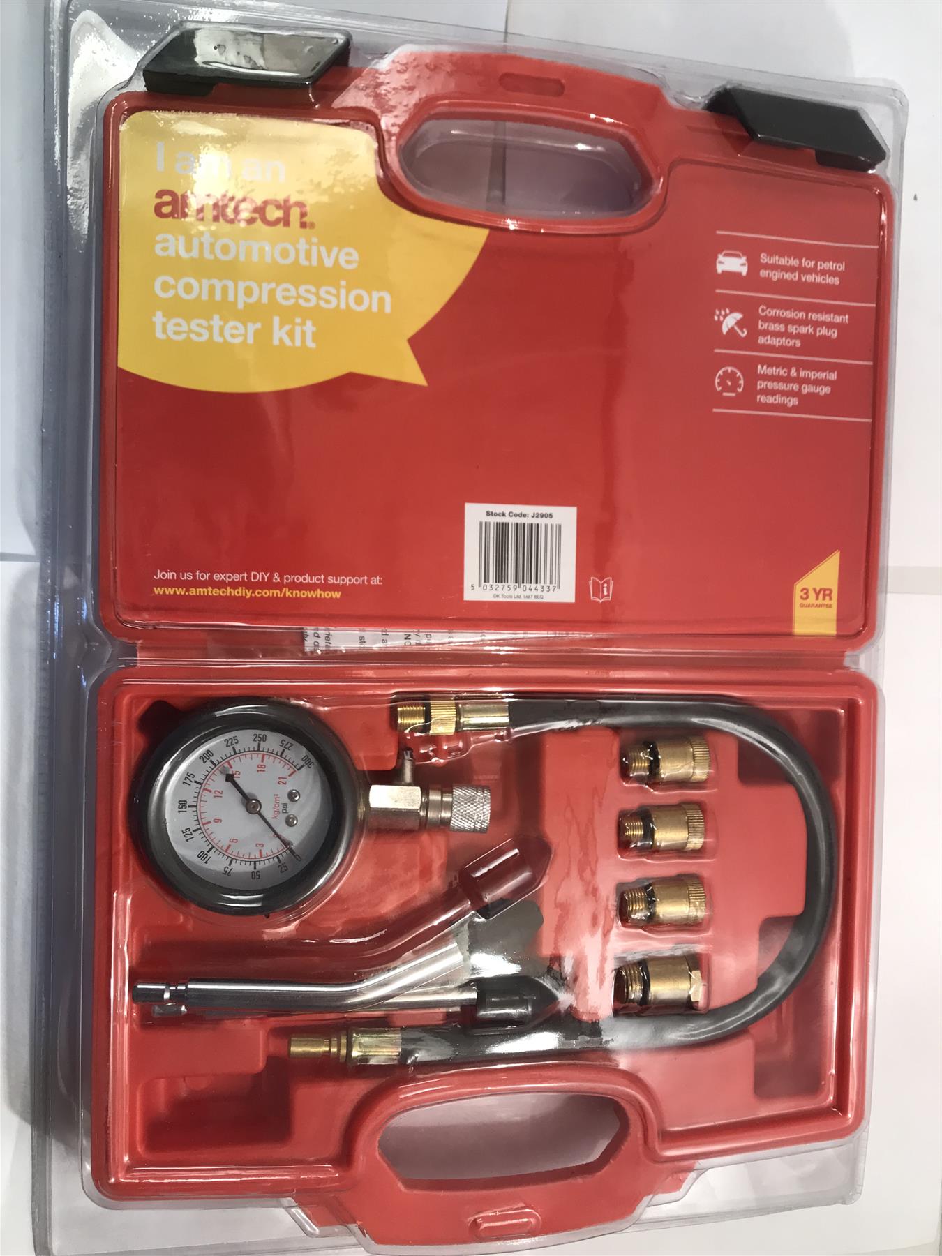 Amtech Automotive Compression Tester Kit  J2905