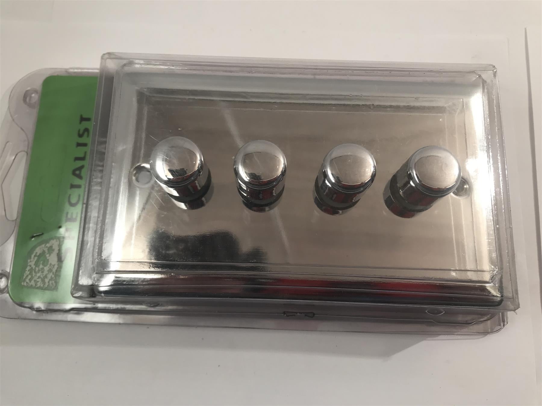 Specialist 4 Gang Dimmer Switch 400W Polished Chrome  SEC44